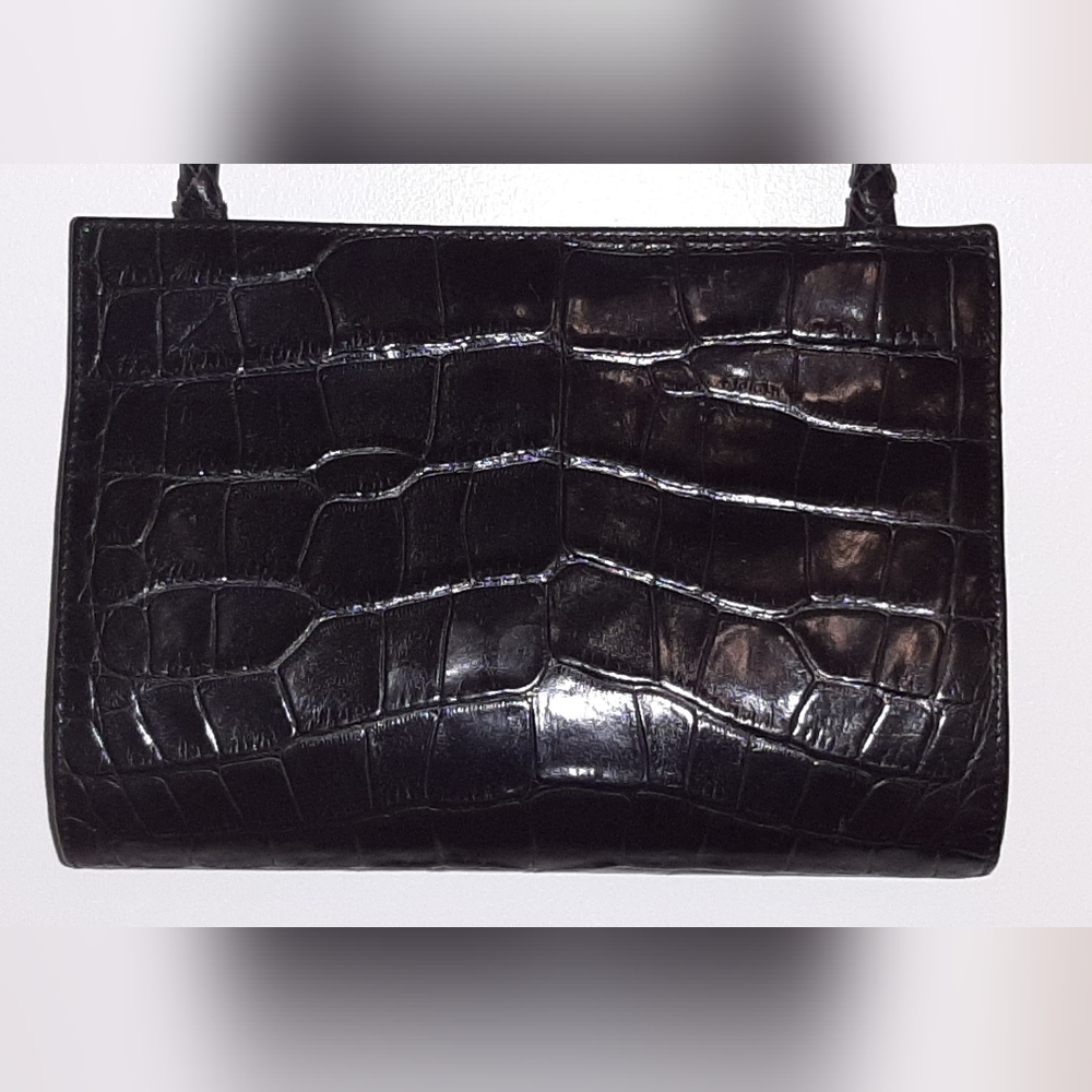 BETH LEVINE | Black, Crocodile Purse